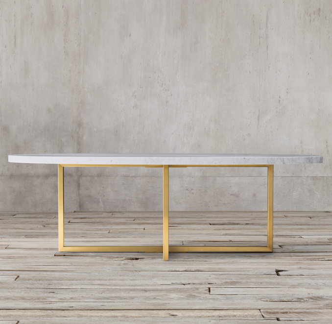 Torano Marble Oval Dining Table