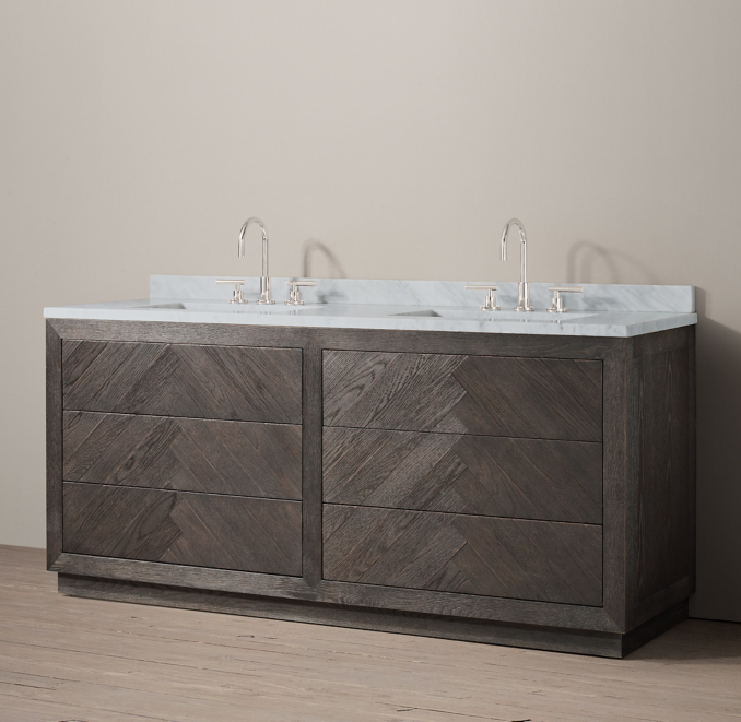 Herringbone Double Vanity