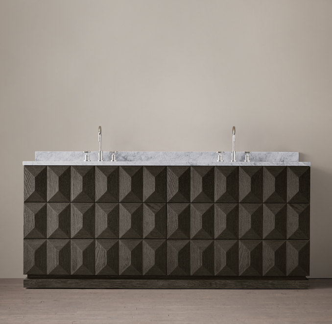 Geometric Double Vanity Base
