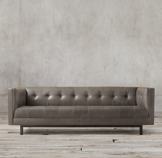 Front view of Madison Leather Sofa