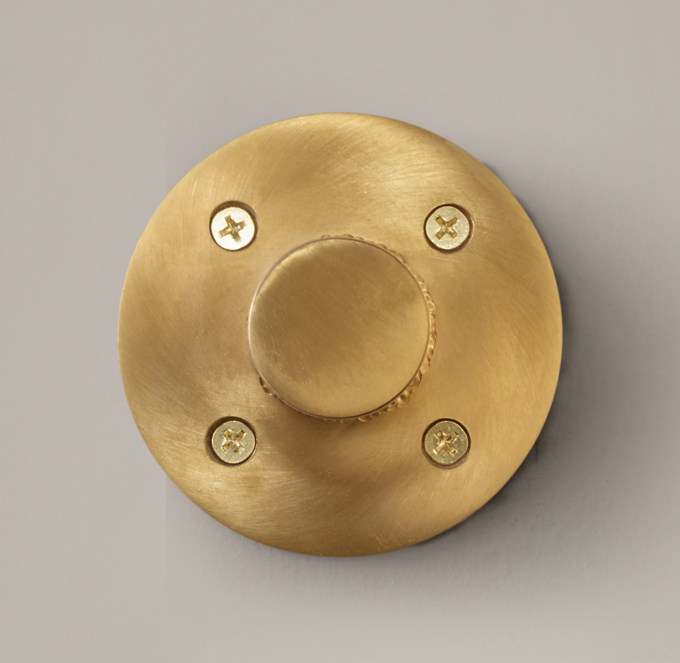 Round Ledge Bracket Brass Plated