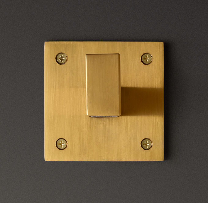 Square Ledge Bracket Brass Plated