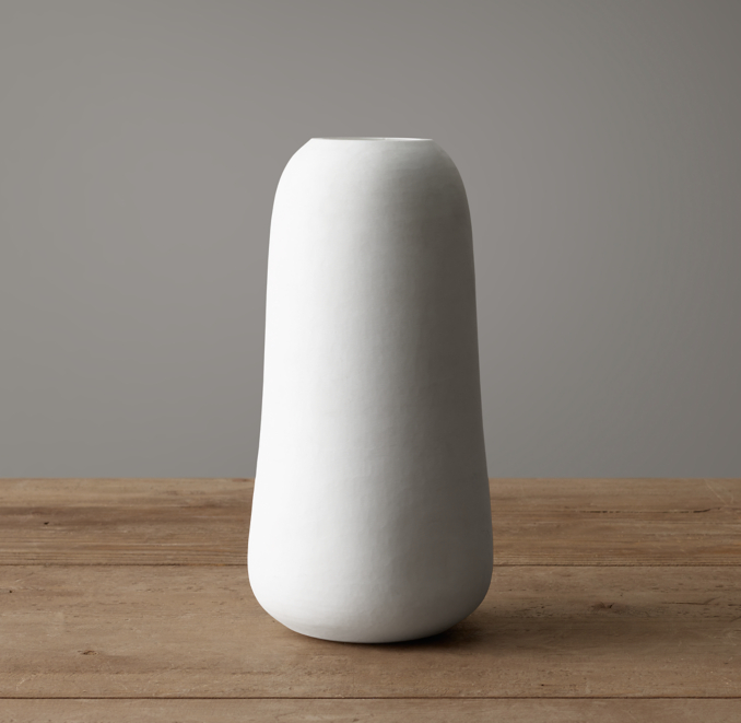 Matte White Glass Vase
