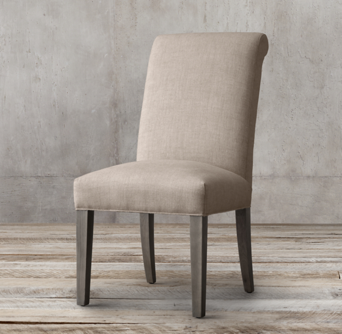 Hudson Roll-Back Fabric Dining Side Chair