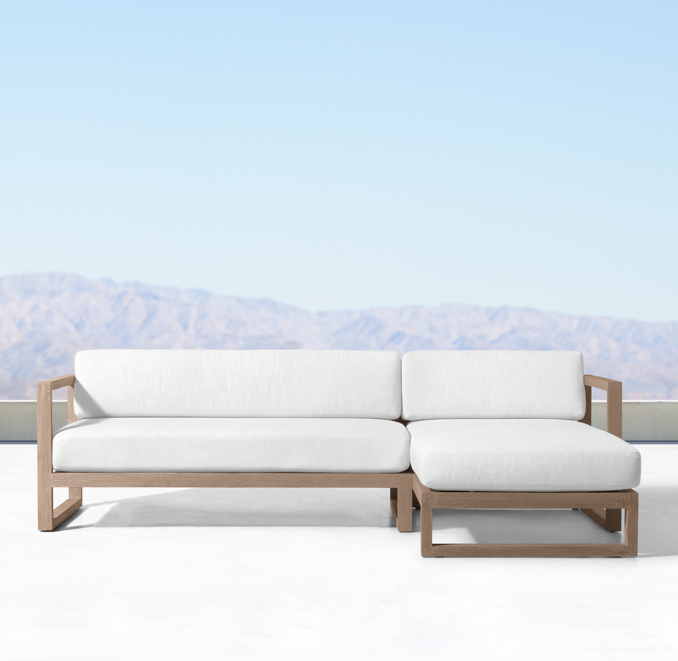 Aegean Teak Classic RightArm SofaChaise Sectional