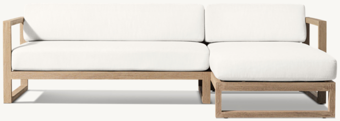 Aegean Teak Right-Arm Sofa-Chaise Sectional