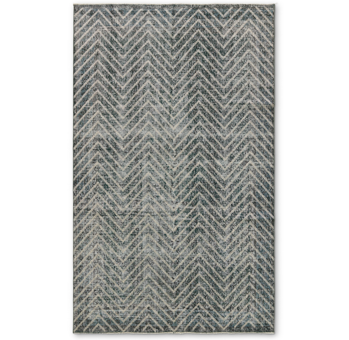 Embroidered Vintage Rug - 5'4