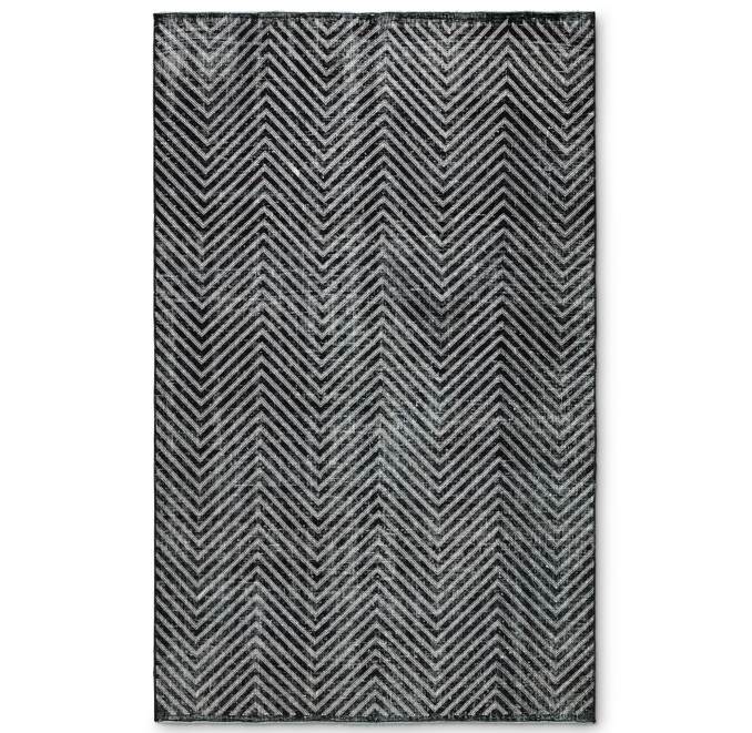 Embroidered Vintage Rug - 4'11" X 7'10"