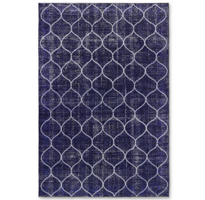 Embroidered Vintage Rug 5'11" X 9'