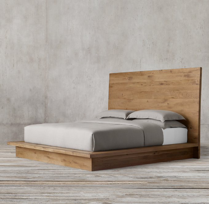 Reclaimed Wood Platform Queen Bed Hanaposy 