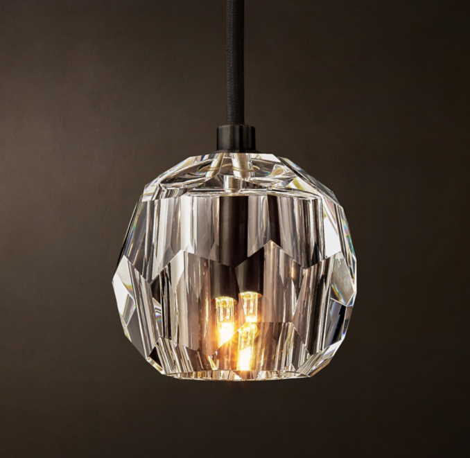 Boule De Cristal Clear Glass Cord Pendant