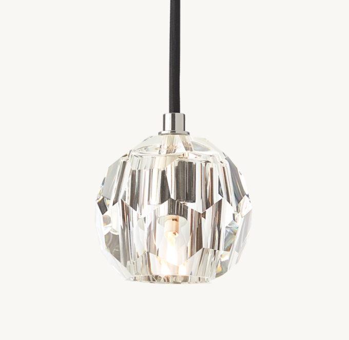 Boule De Cristal Clear Glass Cord Pendant