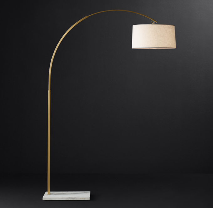 Arc Floor Lamp White Marble