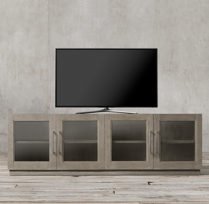 Grand Framed Glass 4Door Media Console