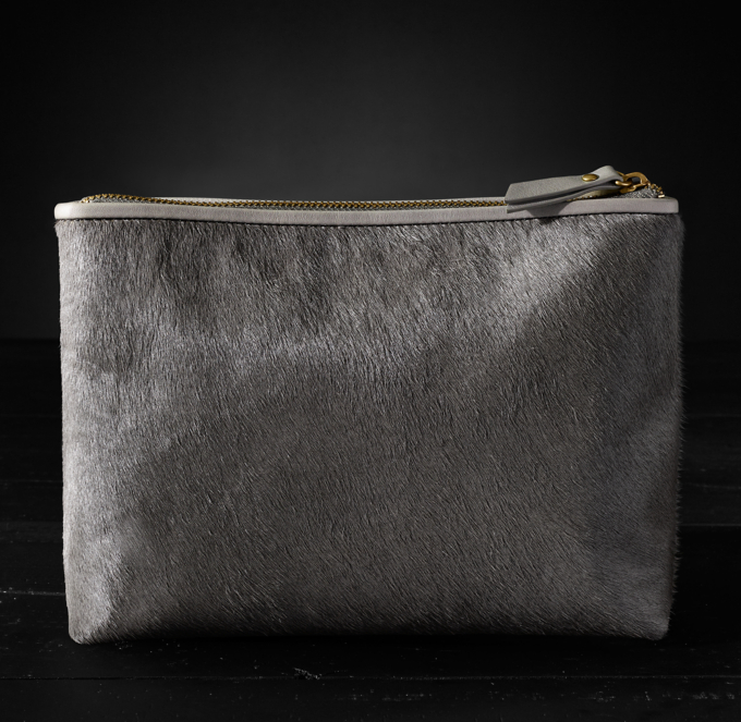 makeup bag grey