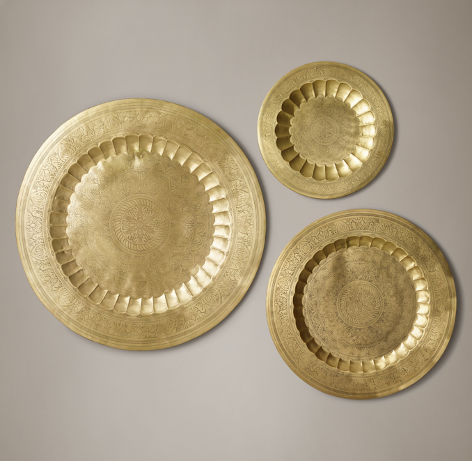 Cast Brass Indian Serving Tray Collection