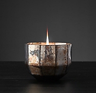 Mercury Glass Luxury Candle Medium - Silver/Valencia Bergamot
