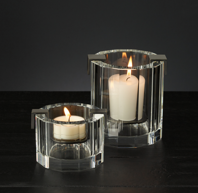お得な情報満載 Cabanel Faceted Collection Candleholder 12-Sided Crystal 小物