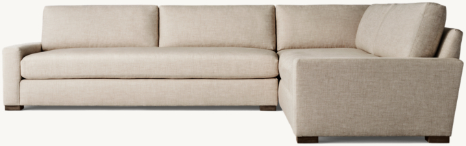 Maxwell Right-Arm Bench-Seat L-Sectional
