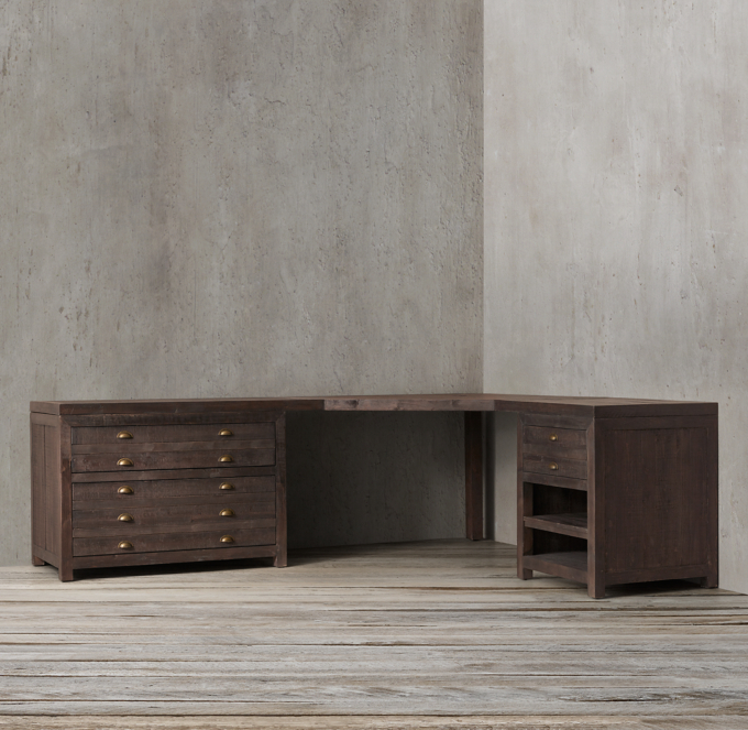 Printmaker's Modular System With Wide Corner Desk