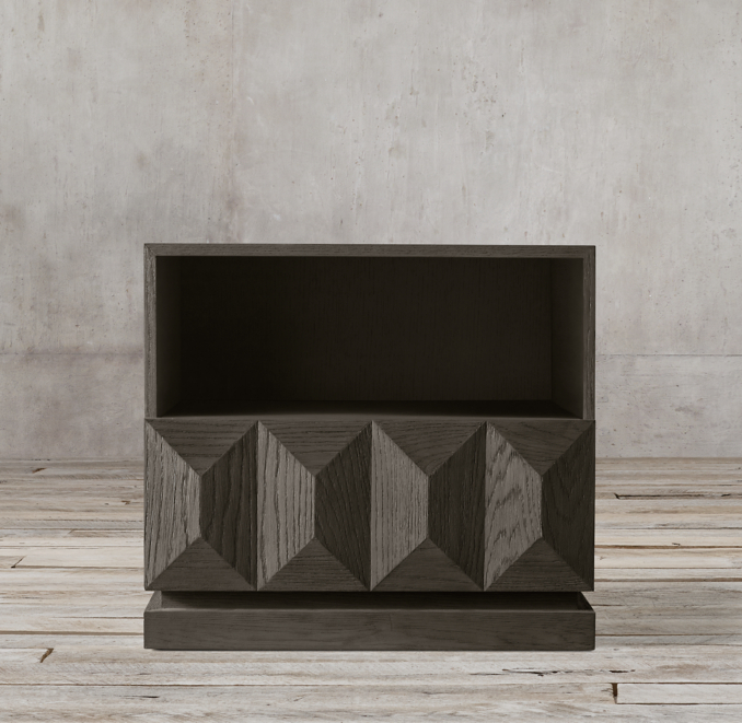 Geometric Open Nightstand
