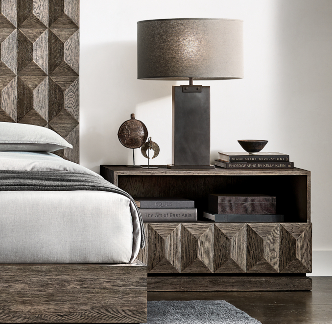 Geometric Wide Open Nightstand