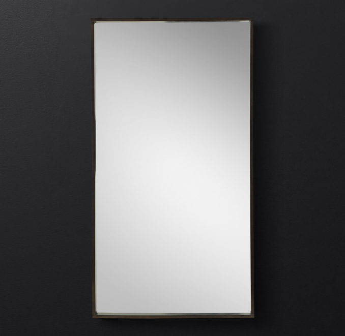 Front view of Metal Dovetail Mirror - Narrow Frame 