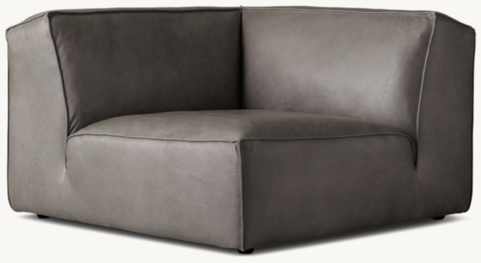 Three Quarter view of Como Modular Leather Corner Chair 