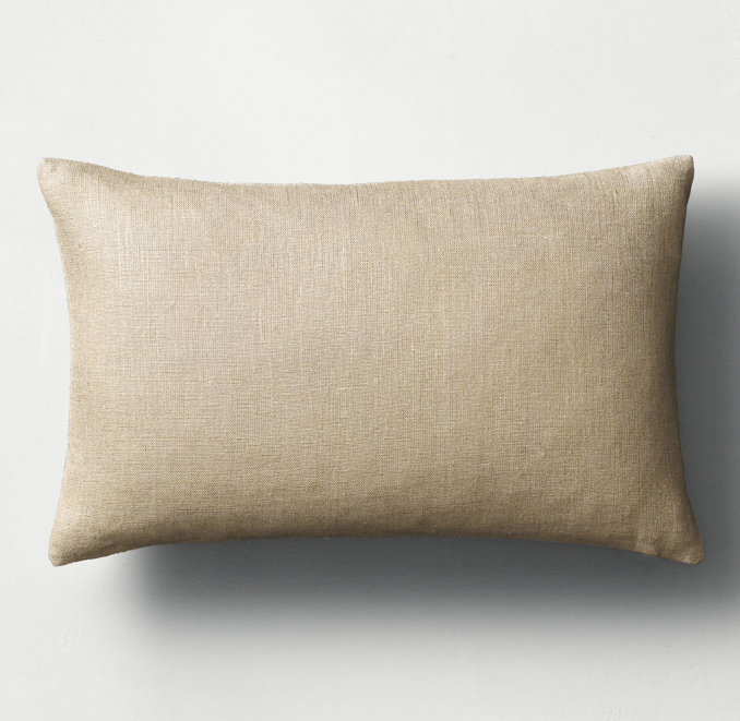 Metallic Linen Solid Pillow Lumbar