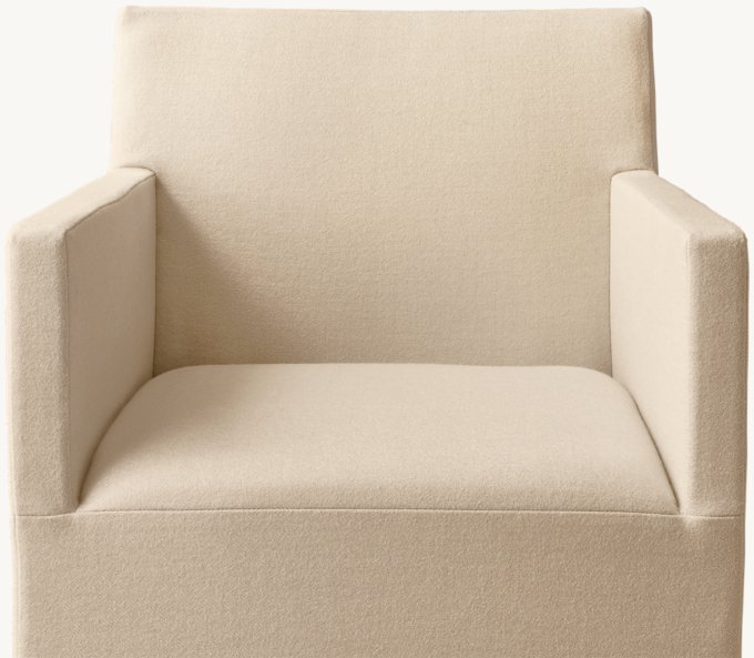 Ellison Track Arm Fabric Dining Armchair RH