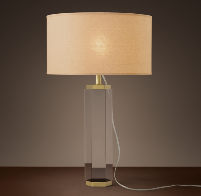 Hexagonal Column Crystal Table Lamp