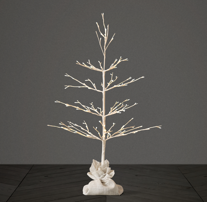 Front view of Starlit 3' Tree - Snow 