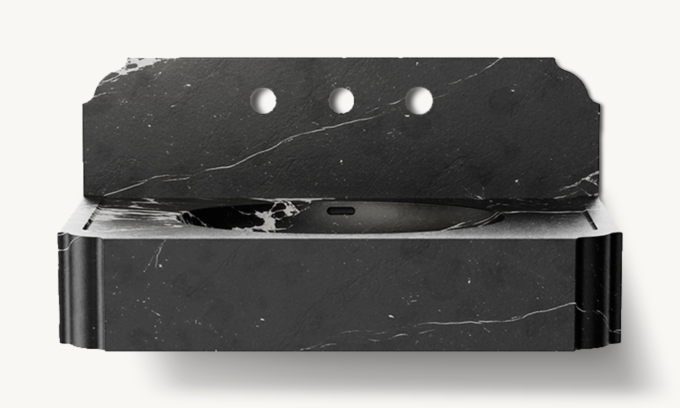 Waterworks Audra Wall-Mounted Marble Lavatory Sink 30\" X 19 3/4\" X 6\" With 30\" X 8\" X 3/4\" Backsplash