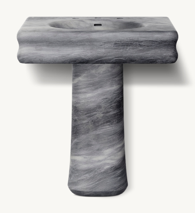 Waterworks Centuria Deck-Mounted Marble Lavatory Sink 30