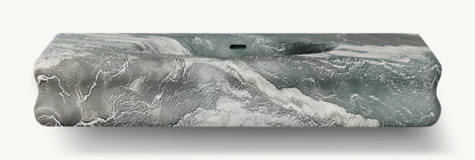 Waterworks Centuria Wall-Mounted Marble Lavatory Sink 36\" X 19 1/2\" X 6\"