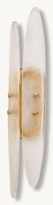 Waterworks Lucia Wall-Mounted Single Sconce With Glass Diffusers