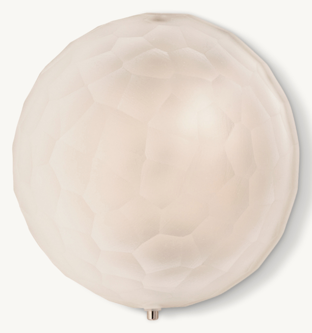 Waterworks Lucia Wall / Ceiling Small Round Flushmount With Glass Diffuser