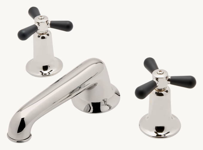 Waterworks Riverun Lavatory Faucet With Two-Tone Tri-Spoke Handles