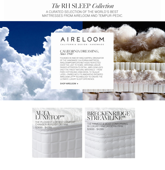 Explore Mattresses RH