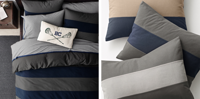 Rugby Stripe Bedding Collection | RH TEEN