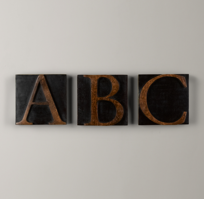 Wooden Block Letter | RH