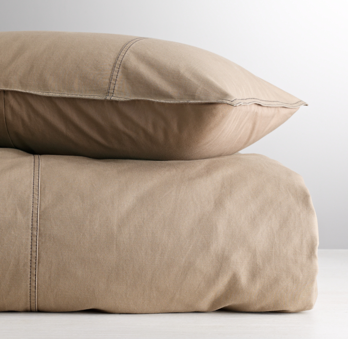 Tumble-Washed Twill Duvet Cover 