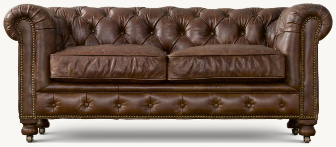 Mini Kensington Leather Sofa 