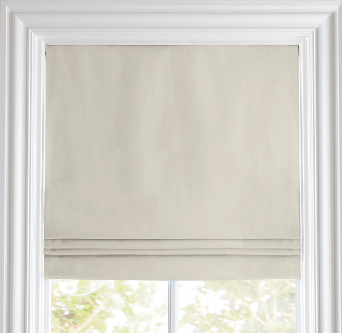 Linen-Cotton Cordless Roman Shade 