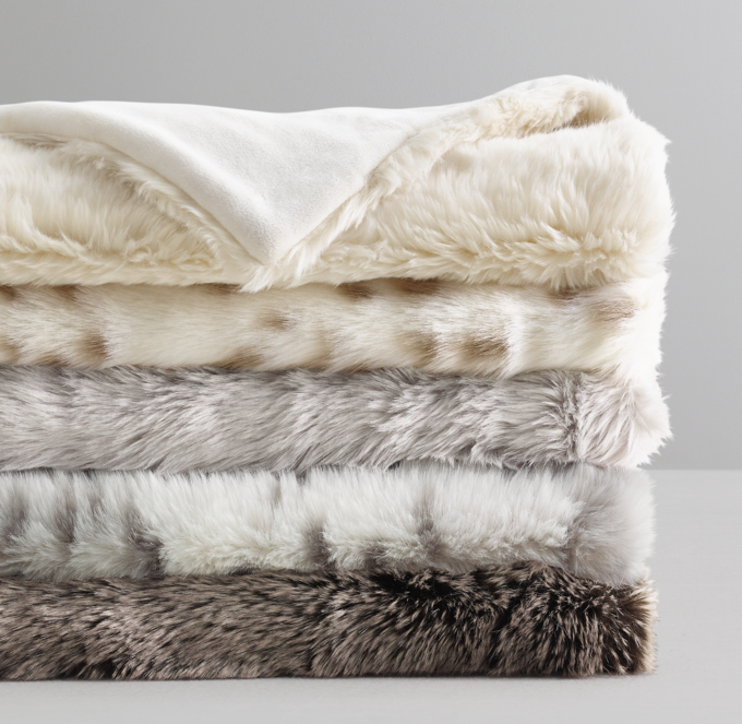 Faux Fur Blanket store for baby and children - JADE