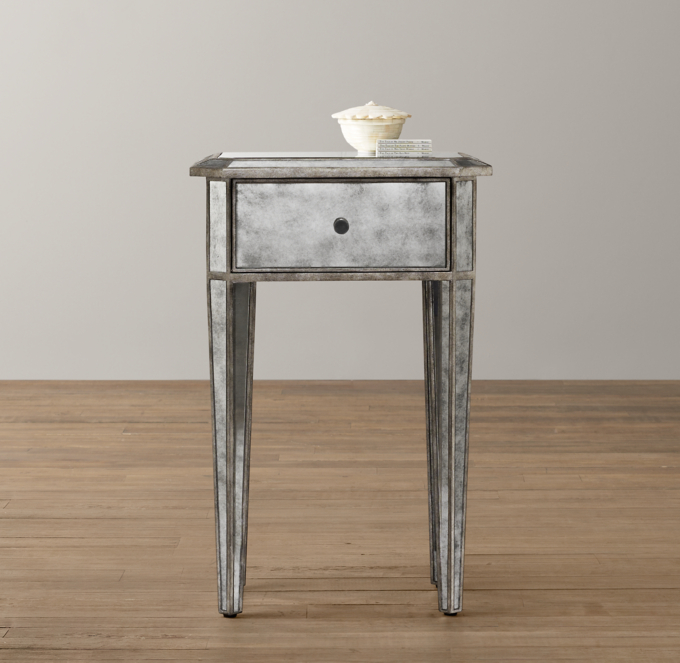 Rh mirrored nightstand discount