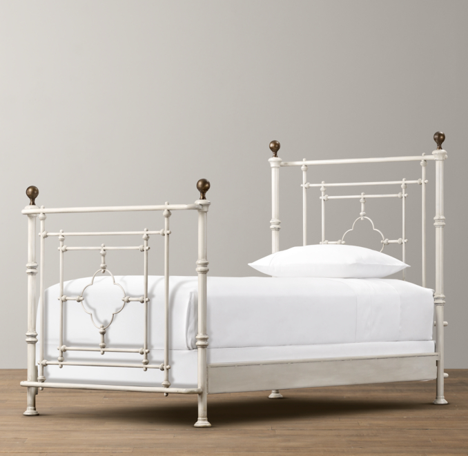 19Th C. Quatrefoil Iron Bed 