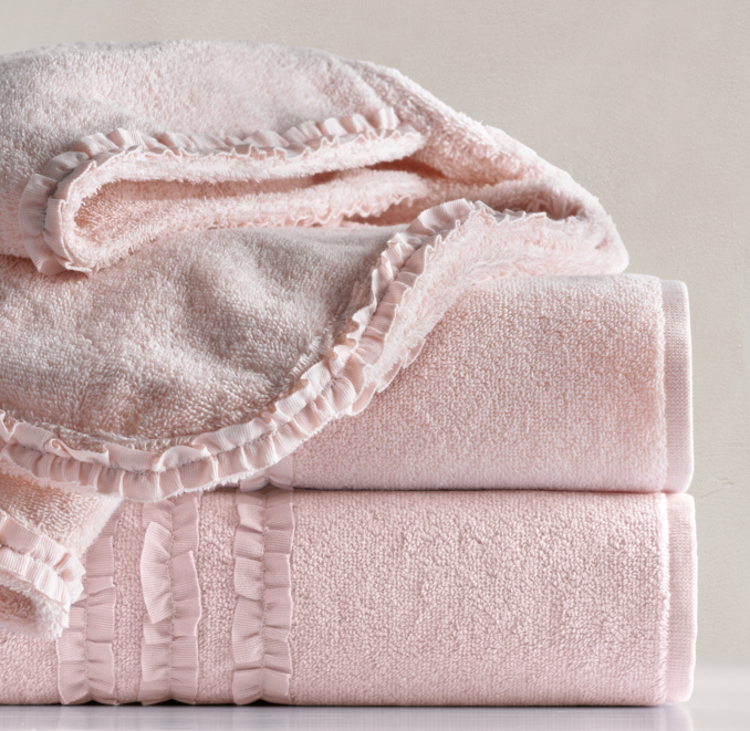 Vintage Ruffle Turkish Towels | RH Baby & Child