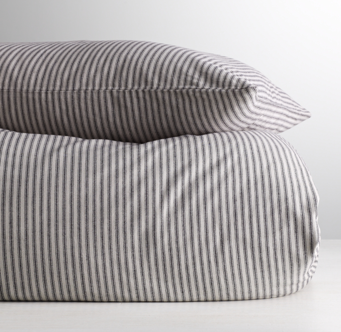 Garment-Dyed Ticking Stripe Duvet Cover