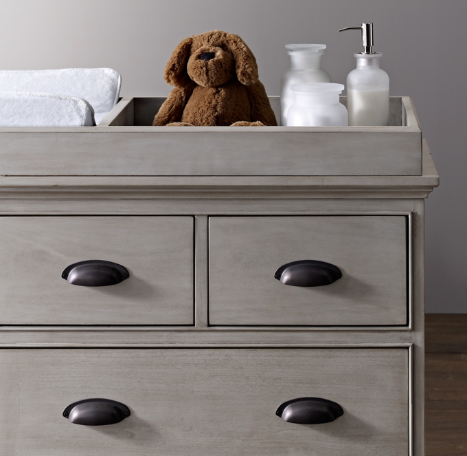 Grey changing table topper on sale